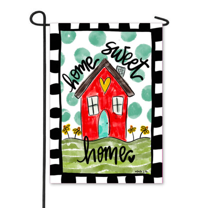 Red Home Sweet Home Garden Flag