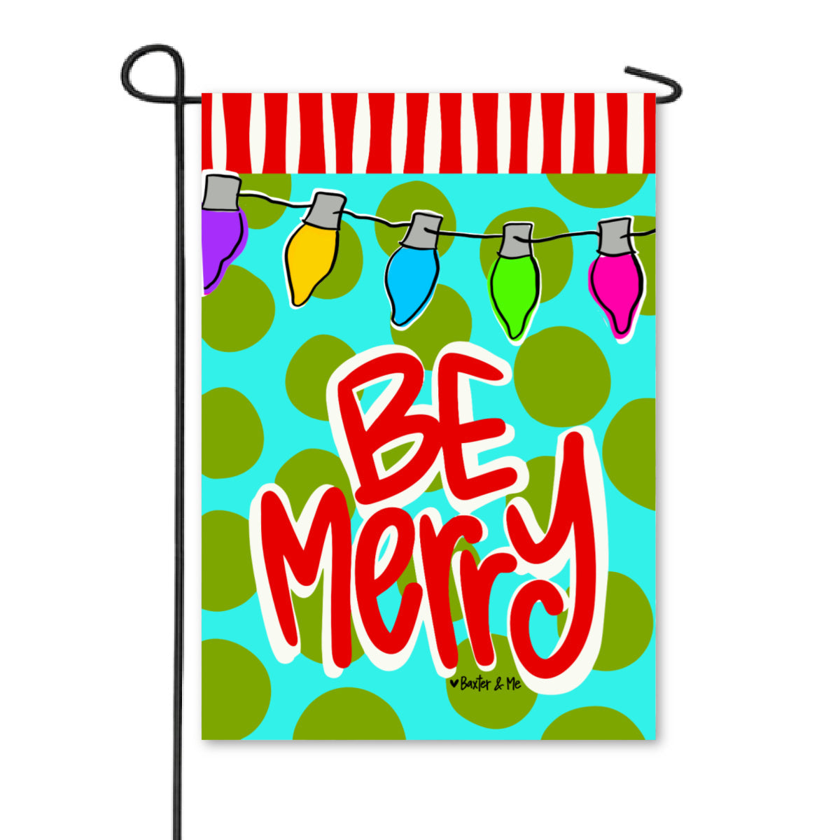 Be Merry Christmas Lights Garden Flag