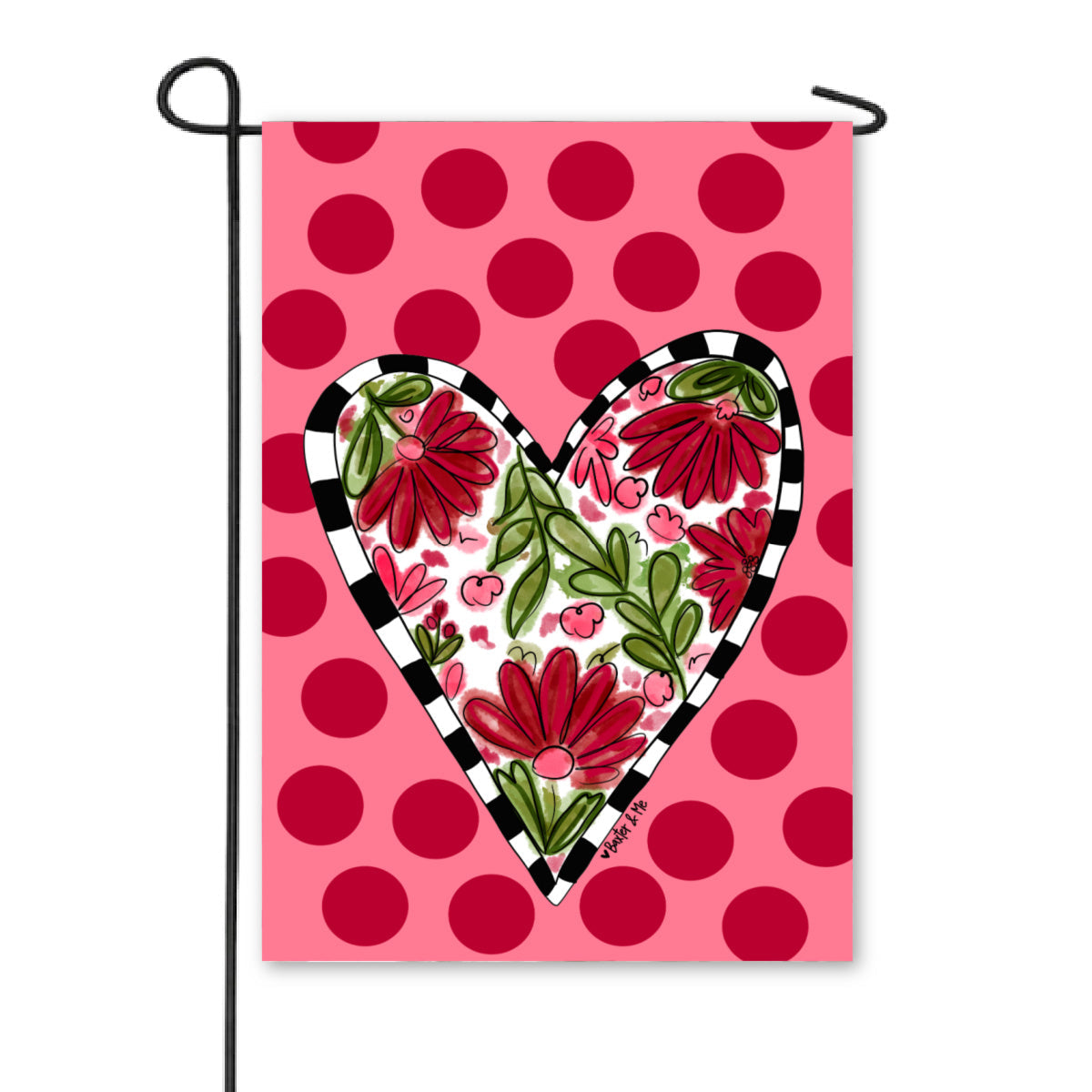 Heart Filled with Flowers Garden Flag