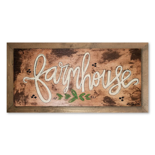 Farmhouse 12" x 24" - Framed Art