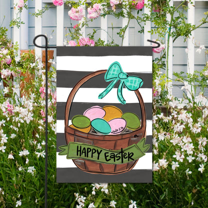 Happy Easter Basket Garden Flag