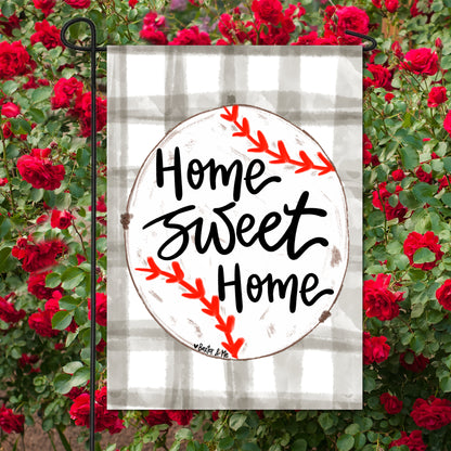 Home Sweet Home Baseball Garden Flag