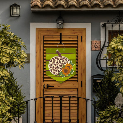 Leopard Sunflower Door Hanger