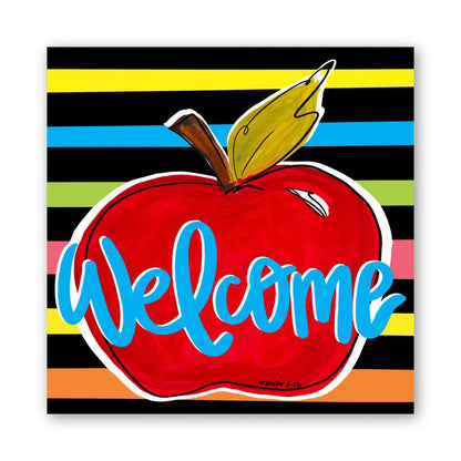 Welcome Apple Wrapped Canvas