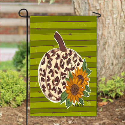 Leopard Sunflower Garden Flag