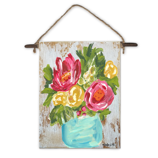Flowers in a Vase Mini Wall Hanging