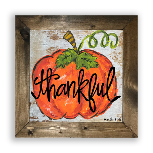 Thankful Pumpkin - Framed Art