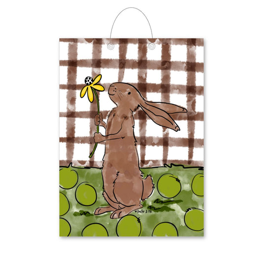 Brown Rabbit Door Hanger