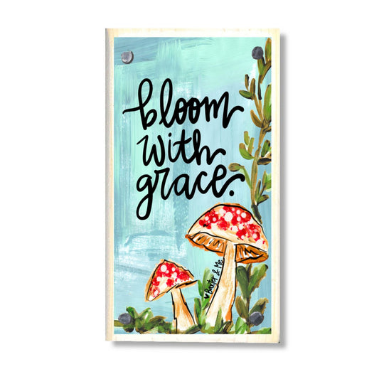 Bloom with Grace Mushroom Happy Block