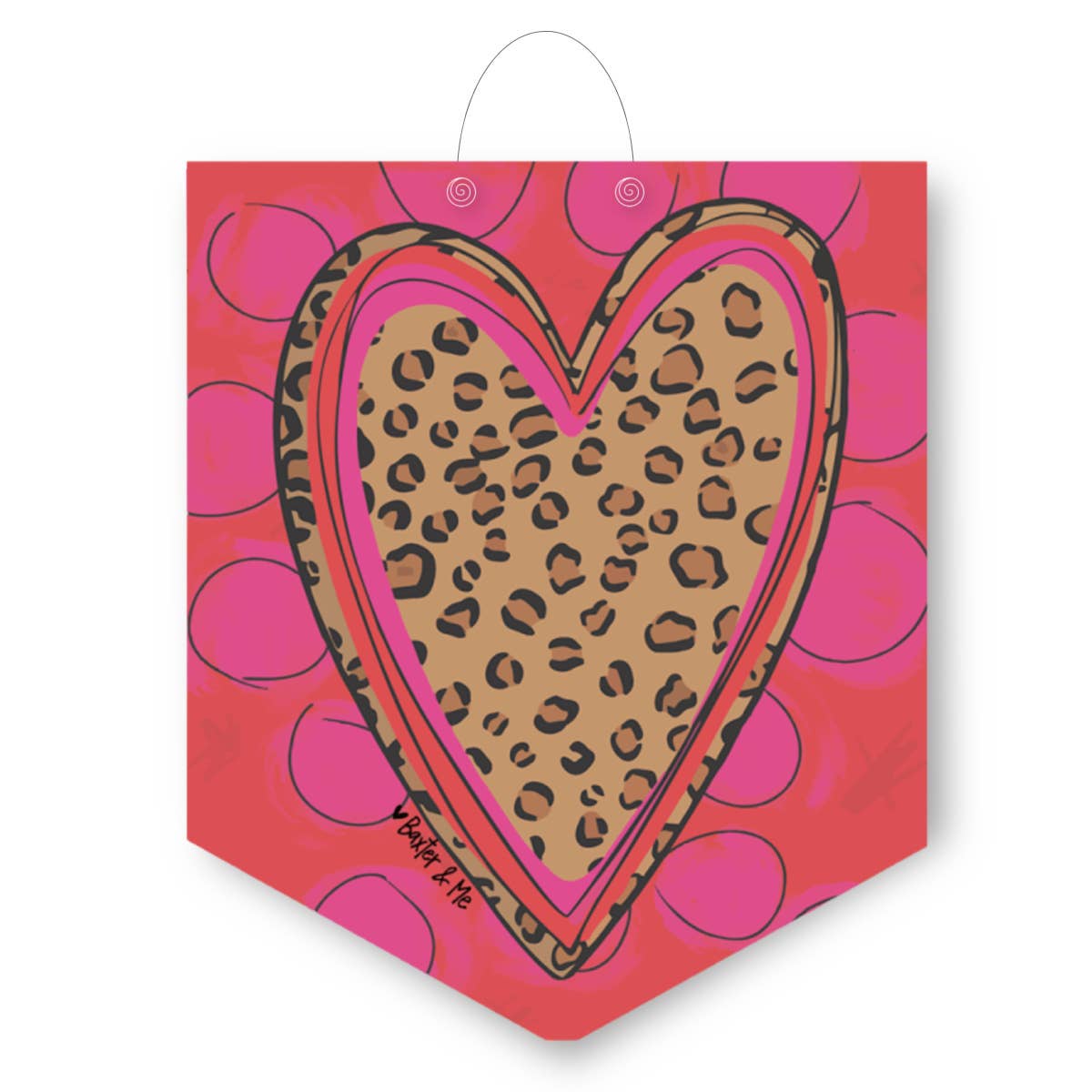 Leopard Heart Door Hanger