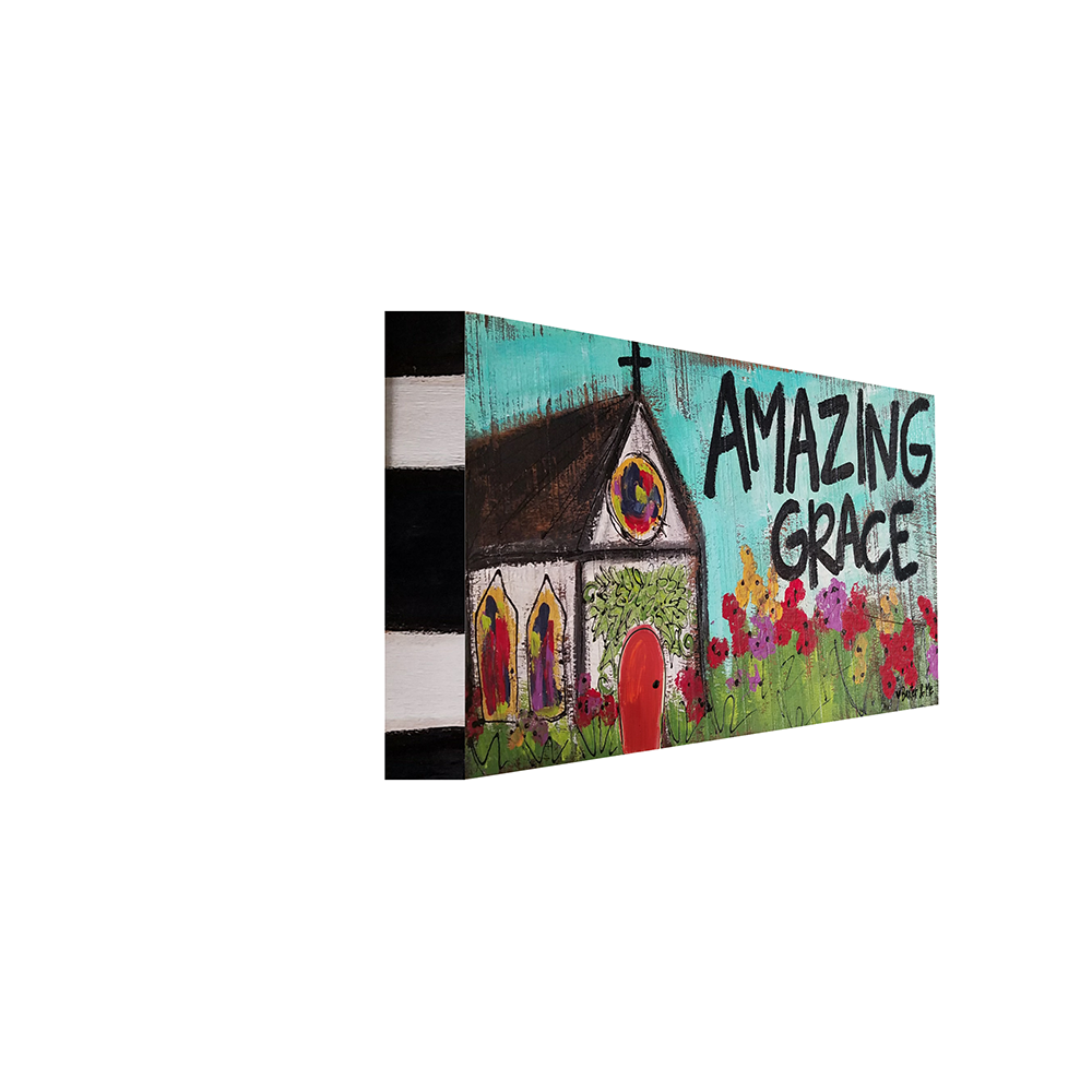 Amazing Grace (2) - Wrapped Canvas, 12" x 24"