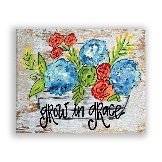 Grow In Grace - Wrapped Canvas