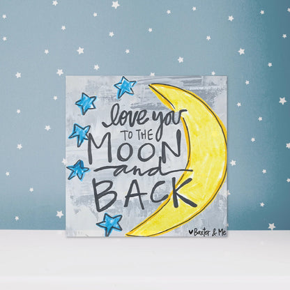 To The Moon & Back - Wrapped Canvas