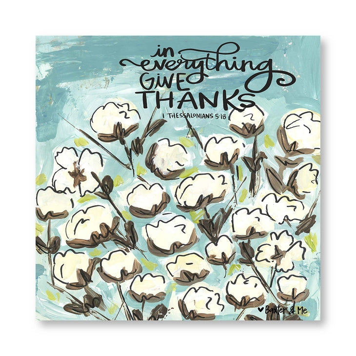 Give Thanks Cotton - Wrapped Canvas