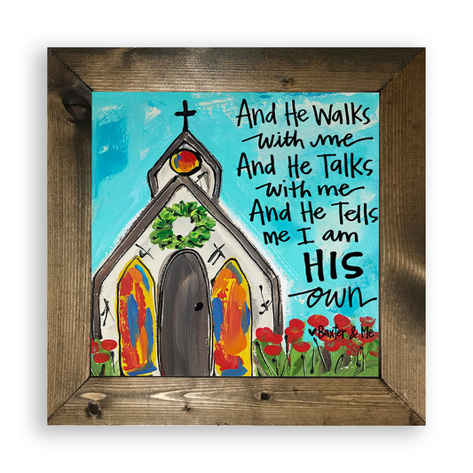 He Walks With Me - Framed Art