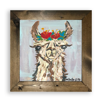 Boho Llama - Framed Art
