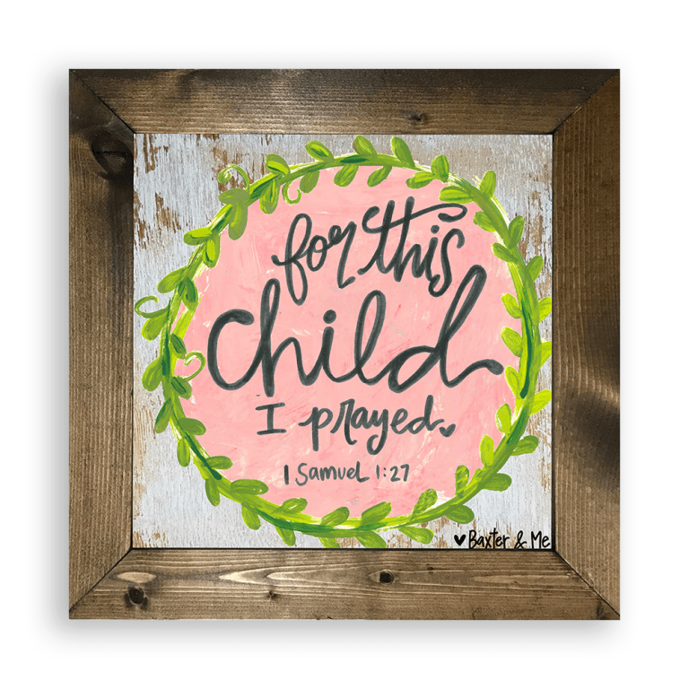 For This Child (Girl) - Framed Art