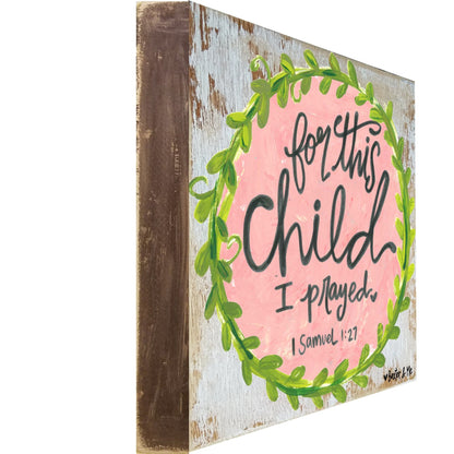 For This Child (Girl) - Wrapped Canvas