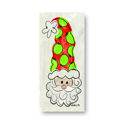 Santa With Tall Hat - Wrapped Canvas