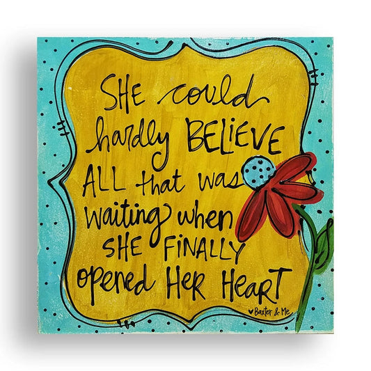 Opened Her Heart - Wrapped Canvas