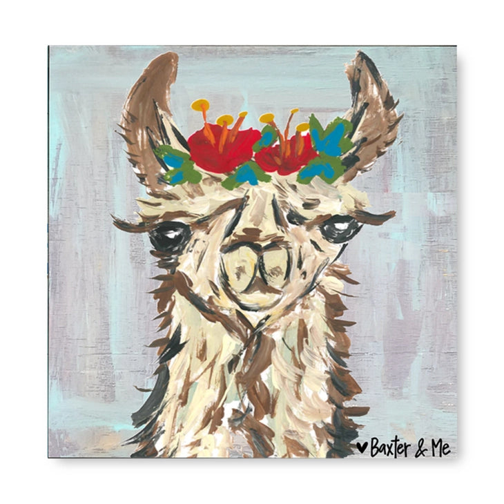 Boho Llama - Wrapped Canvas