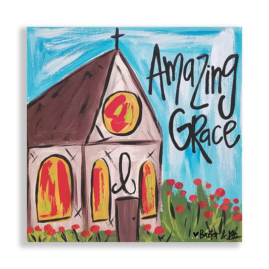 Amazing Grace Wrapped Canvas, 12" x 12"