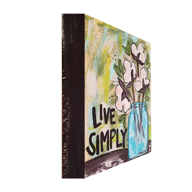 Live Simply 8" x 10" - Wrapped Canvas