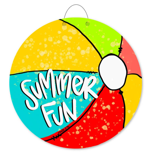 Summer Fun Beach Ball Door Hanger