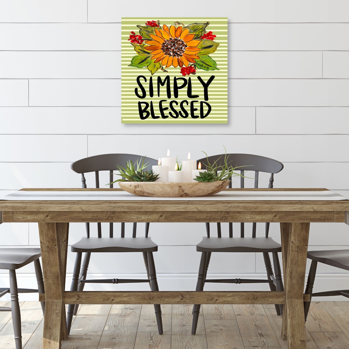Simply Blessed Wrapped Canvas