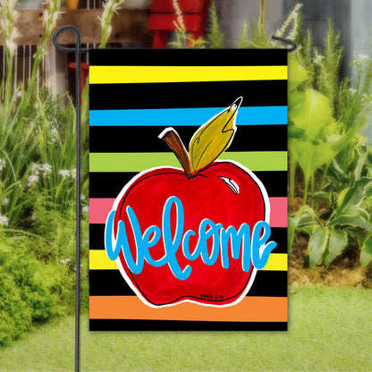Welcome Apple Garden Flag