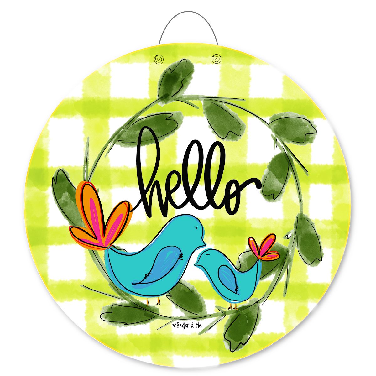Hello Bird Door Hanger