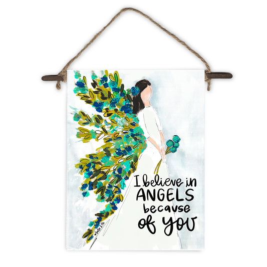 I Believe in Angels Mini Wall Hanging
