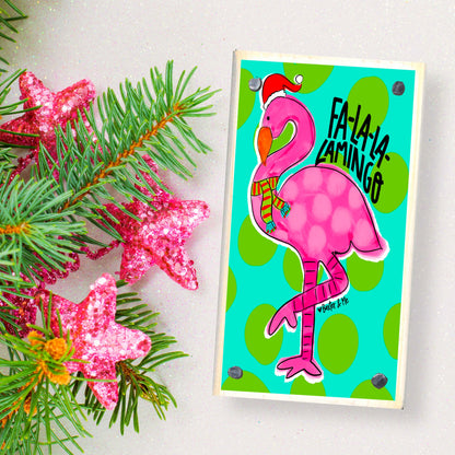 Christmas Flamingo Happy Block
