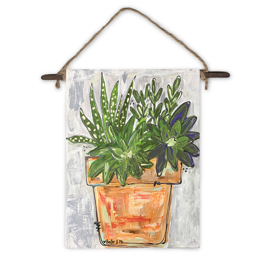 Succulent Mixed Plant Mini Wall Hanging