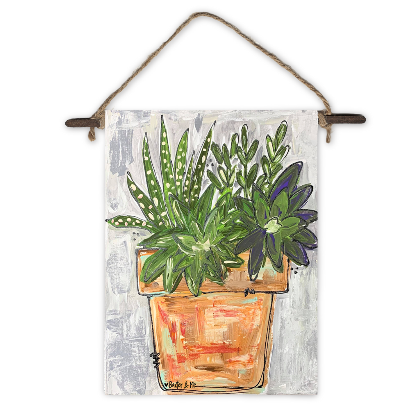 Succulent Mixed Plant Mini Wall Hanging